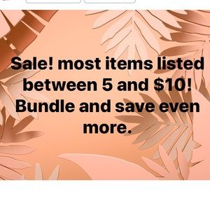 Sale! Items between 5 and $10. Bundle and save!